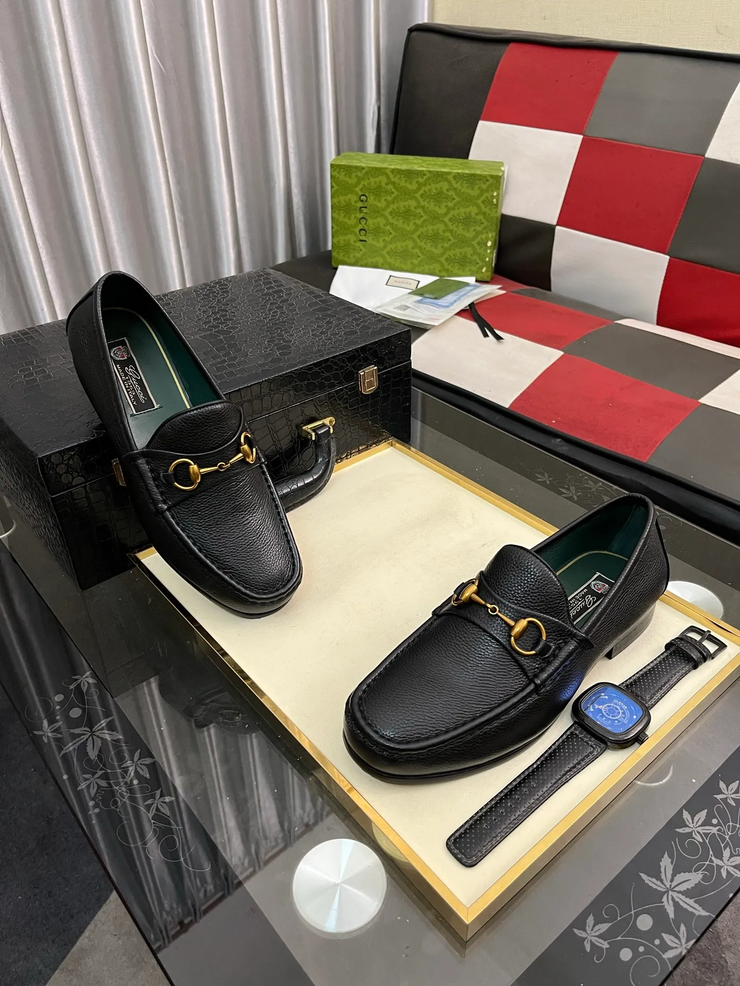 Men's Men's Shoes 💰540⌚️⌚️【GUCCI】The most popular classic Gucci leather shoes. Synchronized with the official website, the upper is made of Italian first-layer cowhide ➕cowhide lining, with unique brand and unique craftsmanship. Highlighting the hot style of the new year. Stop hesitating, stop wandering, get it now. Digital: 38--444️⃣colors available